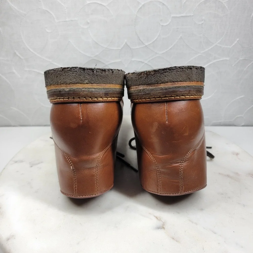 Johnston & Murphy Calder Leather Chukka Boots Mens 10.5 Brown Preppy Casual
